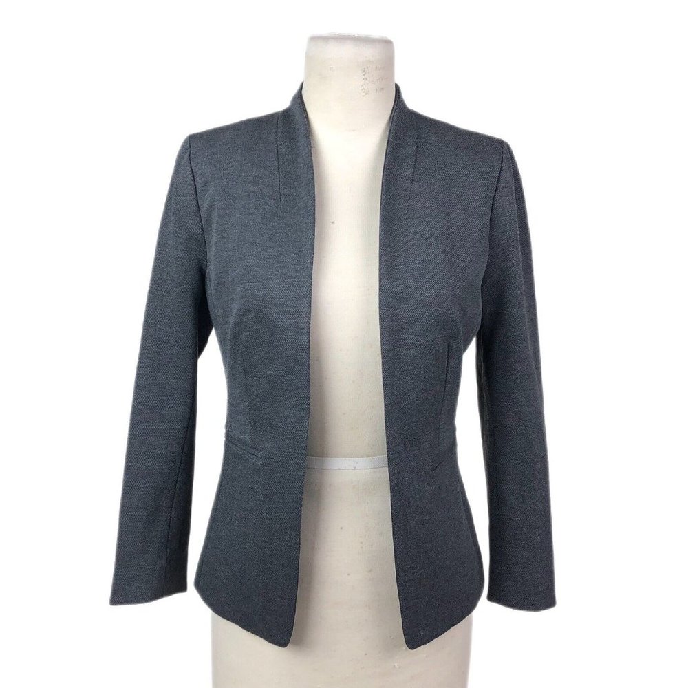 J. Crew 365 Going Out Blazer Jacket Gray Stretch Twill Academia Career Size 4